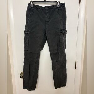 Free People Ripstop Cargo Pants Black/Charcoal Utility Women’s size 8